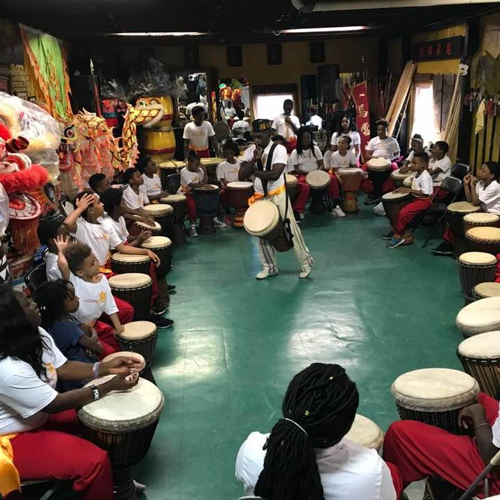 Drumming class