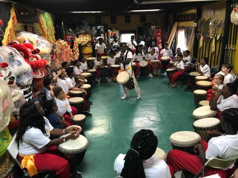 Drumming class