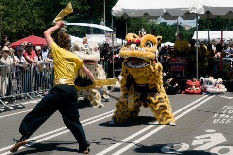 Kung Fu Warrior Take on Lucky Lion, Fiesta Asia 2024